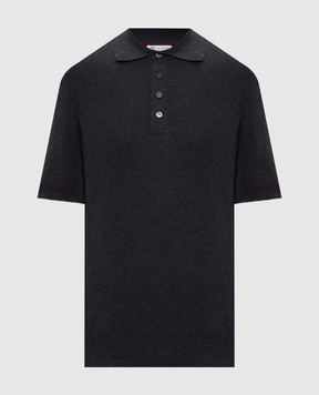 Brunello Cucinelli Grey cotton polo shirt M29400025