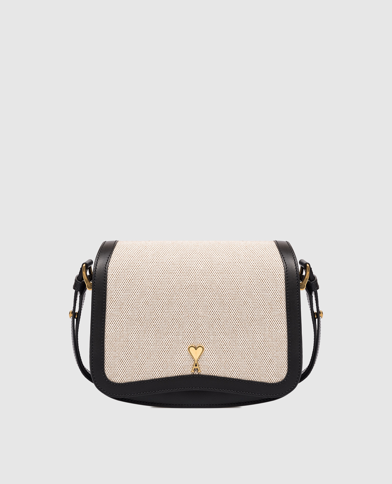 

Black combination bag with emblem Ami Paris