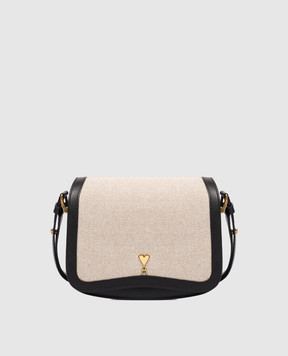 Ami Paris Black combination bag with emblem ULL717AW0002