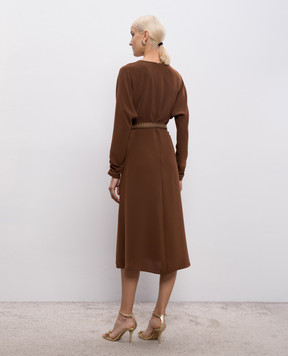 Max Mara Brown midi dress ZERBINO MSTZERBINO