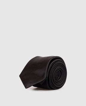 Saint Laurent Black silk tie 8216383Y011w