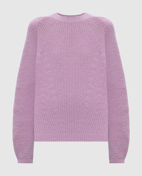 Twinset Purple alpaca sweater with logo 252TT3060