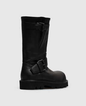 Juun.j Black leather boots JC68K1P015