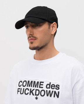 Comme des Fuckdown Black cap with logo embroidery FAS6CFACX00270