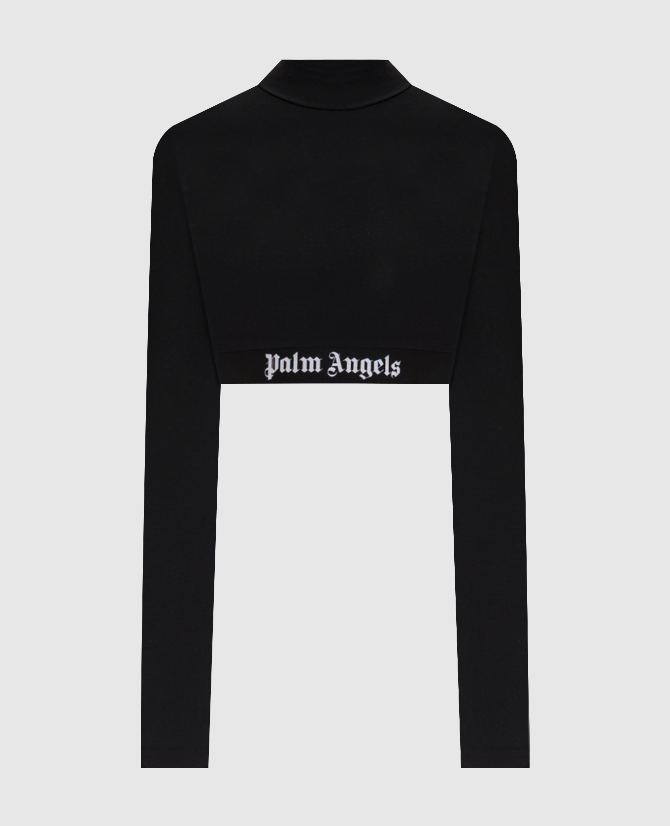 Black sports top with logo print