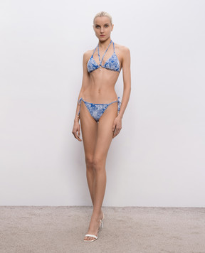 Twinset Blue floral swimsuit briefs 261LMMB88