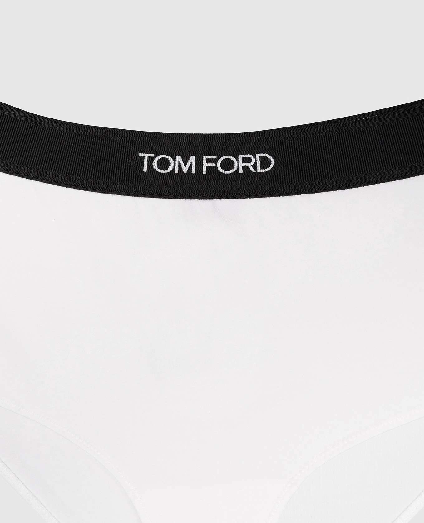 White high-rise panties with logo pattern Tom Ford 3