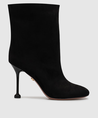 Black suede ankle boots
