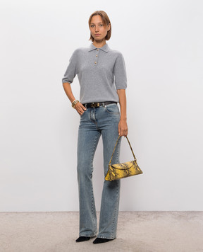 Balmain Grey cashmere and merino wool polo shirt PO0000000002