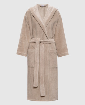 Symbol Home Beige terry robe with hood BAMBOOSPONGEBATHROBE