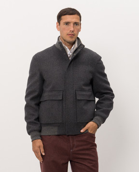 Brunello Cucinelli Gray wool and cashmere jacket MV4659808