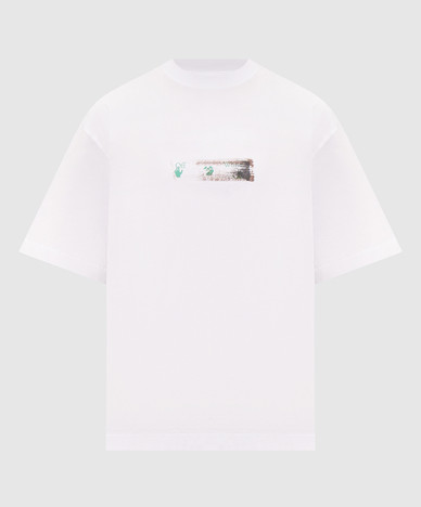 White T-shirt with Narciso brand print