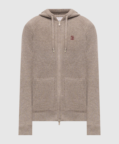 Beige cashmere sports jacket
