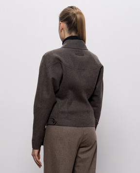 Max Mara Brown RAPACE wool jacket MXSRAPACE