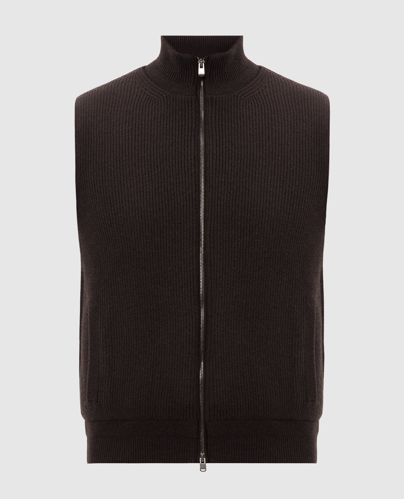 Brown cashmere vest Agnona