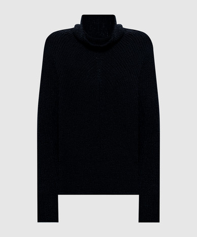 Navy blue sweater with wool