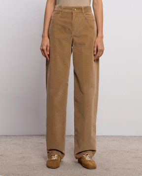 Max Mara Brown corduroy pants FRAGOLA MSTFRAGOLA