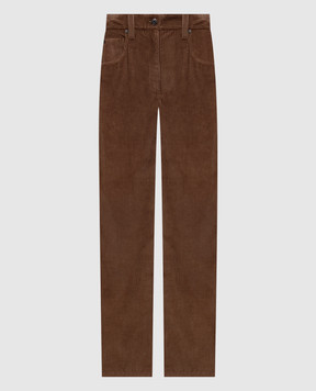 Brunello Cucinelli Brown corduroy pants MP180P9075