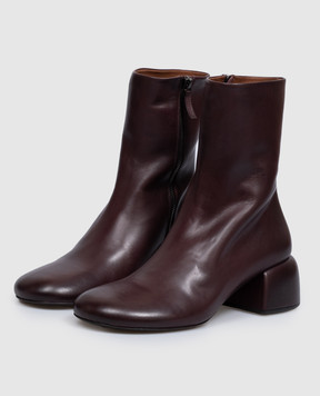 Marsell Basata burgundy leather ankle boots MW8103P010