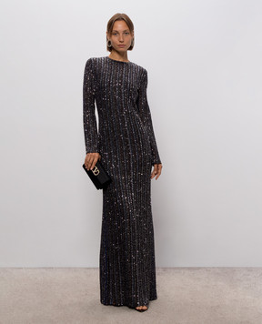 Missoni Black maxi dress with sequins DS26WG0SBK01KR