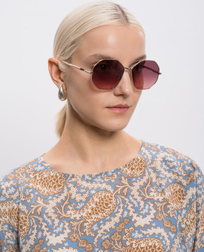 Max Mara QUINOA gold sunglasses with logo engraving MXOQUINOA