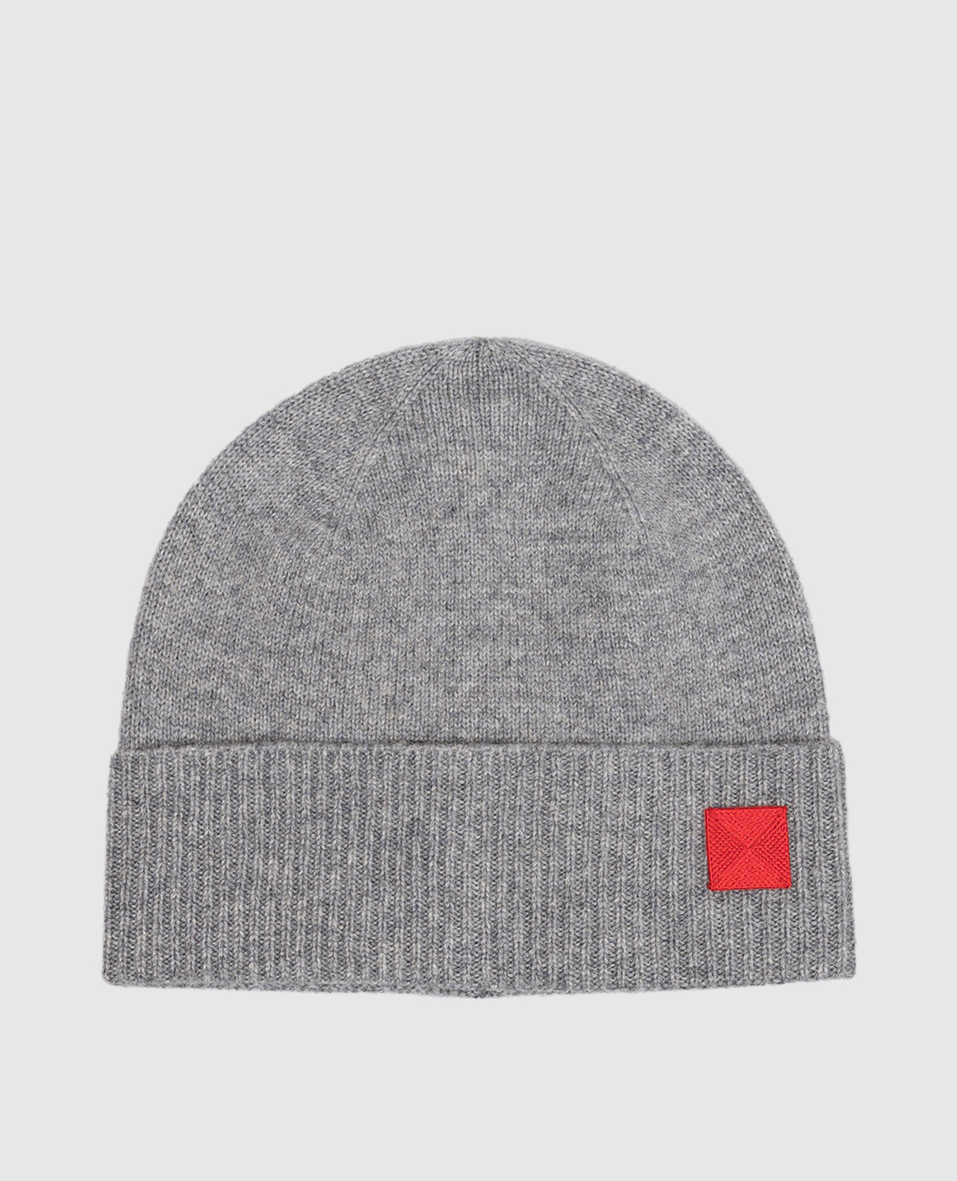 Gray wool and cashmere hat