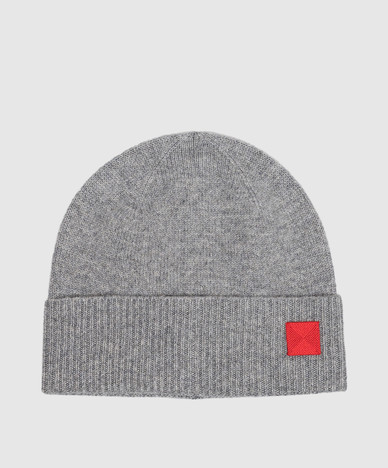 Gray wool and cashmere hat