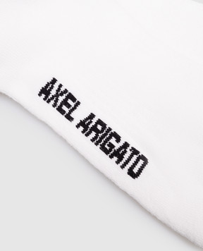 Axel Arigato White Fioral socks with logo pattern X3956003