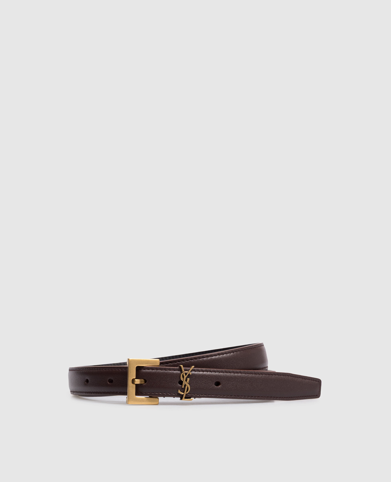 

Burgundy leather belt CASSANDRE Saint Laurent