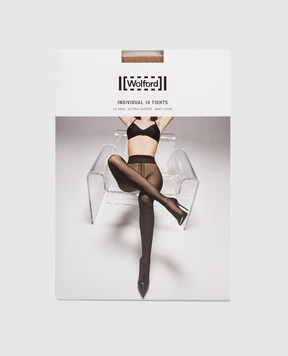 Wolford Brown tights 10 den Individual 18382