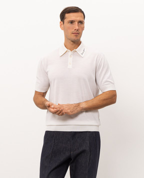 Dolce&Gabbana Ivory wool polo shirt GXZC0ZJDVLO