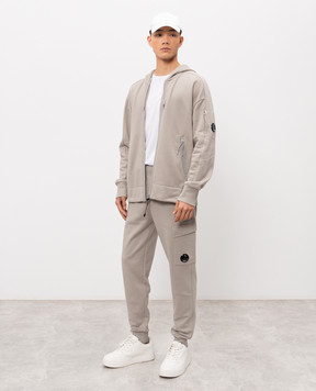 C.P. Company Grey joggers with logo patch MSP717A005086W