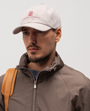 Brunello Cucinelli Gray cap with logo embroidery M252D9850