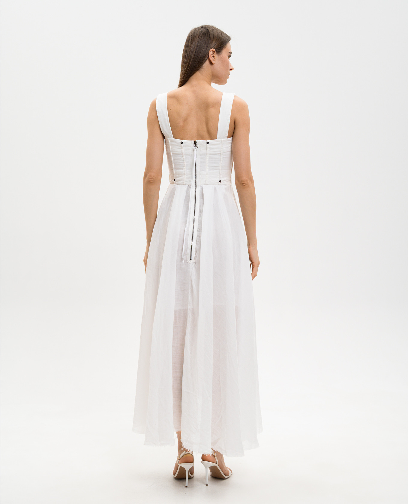 White dress with sash Masnada 3