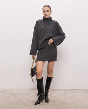 Twinset Gray patterned sweater 262TT3353