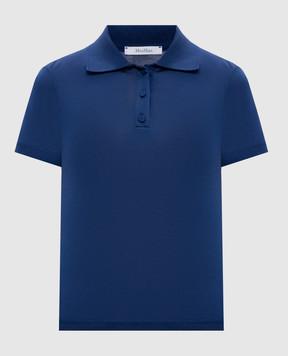 Max Mara Blue BELLICO silk polo shirt MXPBELLICO