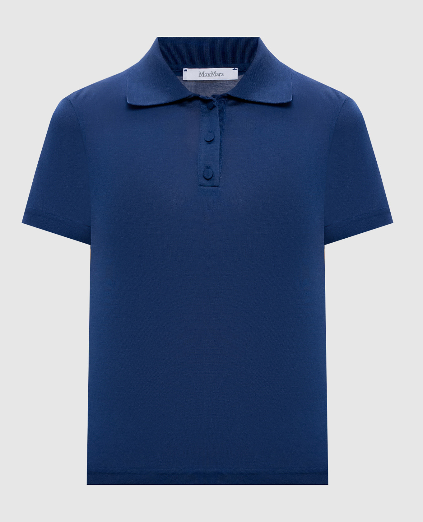 Blue BELLICO silk polo shirt Max Mara