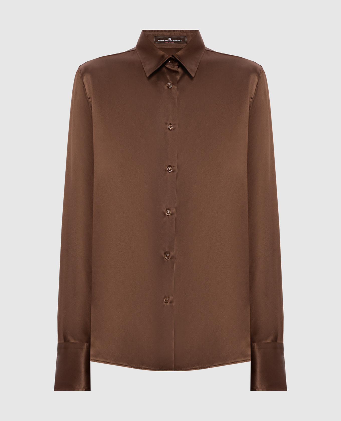Brown silk blouse