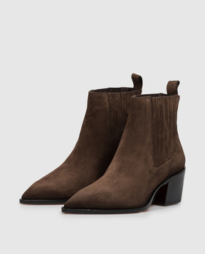 Santoni Brown suede ankle boots WTOU71799BJ2NAEA