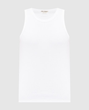 JW Anderson White ribbed T-shirt with logo print JO0290PG1903