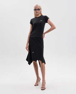 Vetements Black asymmetrical skirt WH27SK167B