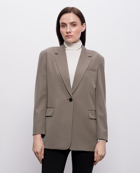 The Row Ezri grey wool jacket 10796W2812