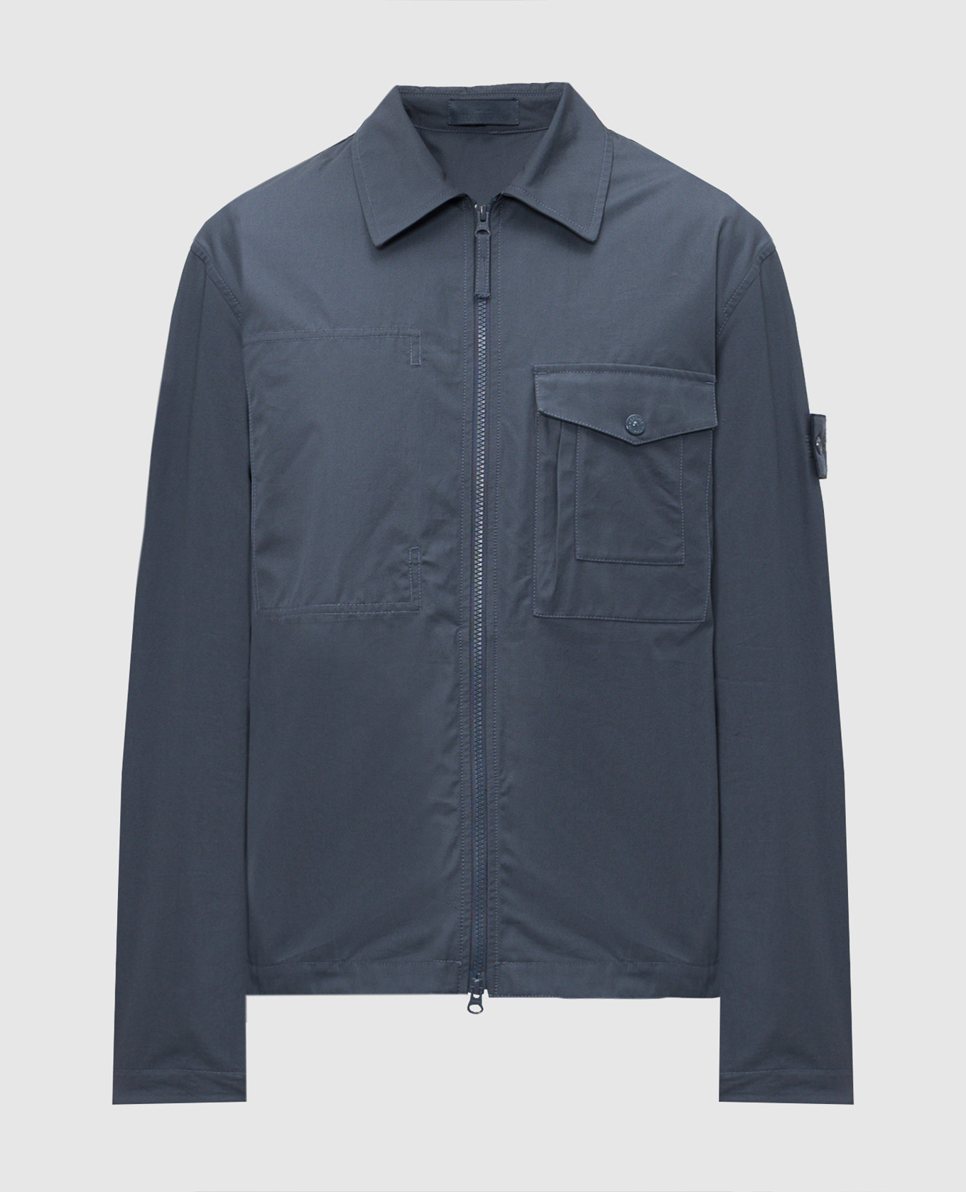 

Blue jacket with logo patch Stone Island