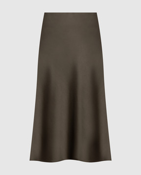 Brunello Cucinelli Khaki skirt with slit M0H38G3414