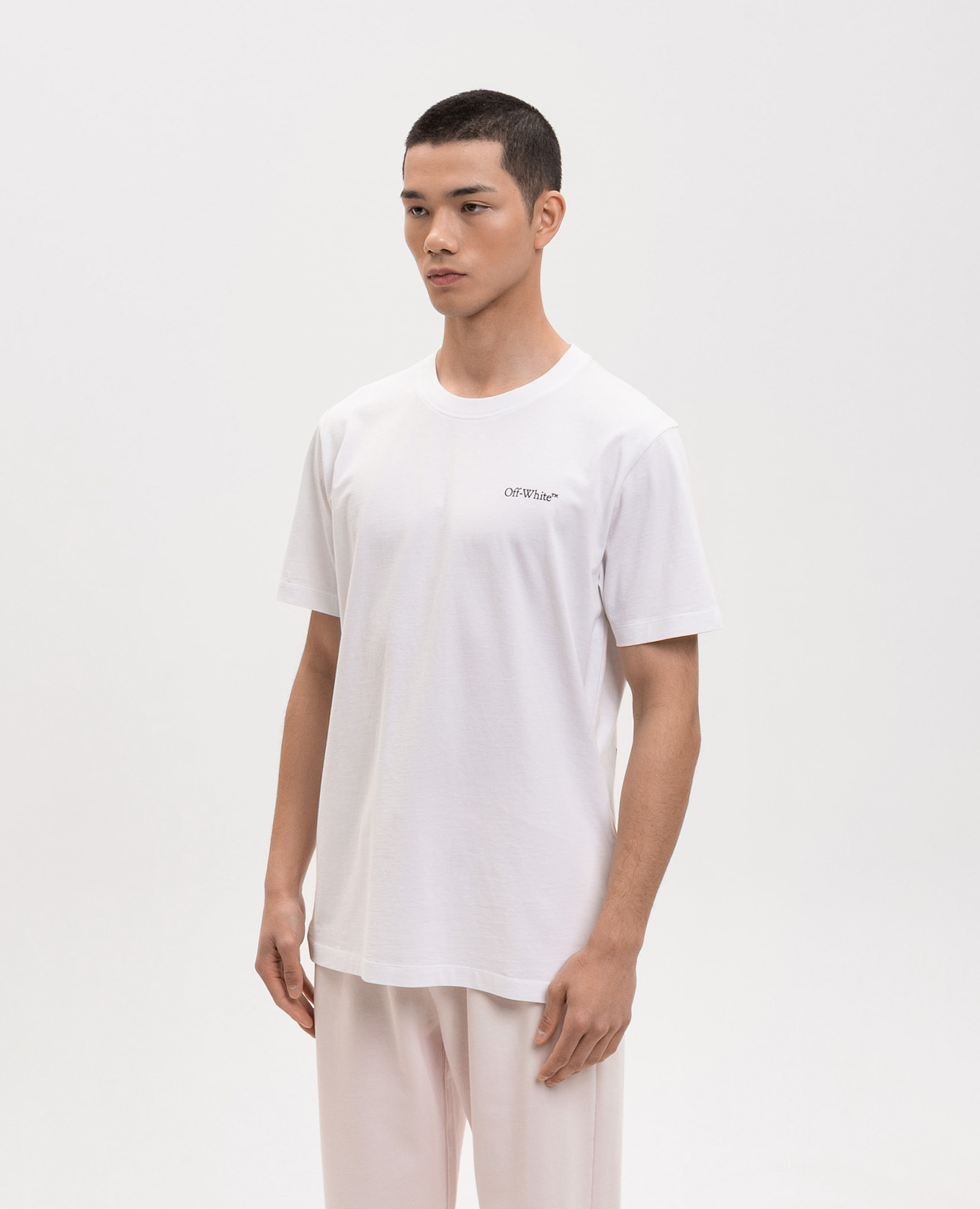 

White T-shirt with Metal Arrow emblem Off-White
