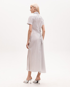Alexander McQueen Striped silk dress 868050QBADY