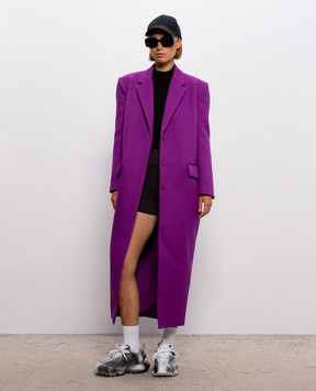 Balenciaga Purple wool coat 872227TUT15
