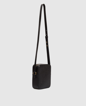 Thom Browne Black leather bag with logo MAG420A00198