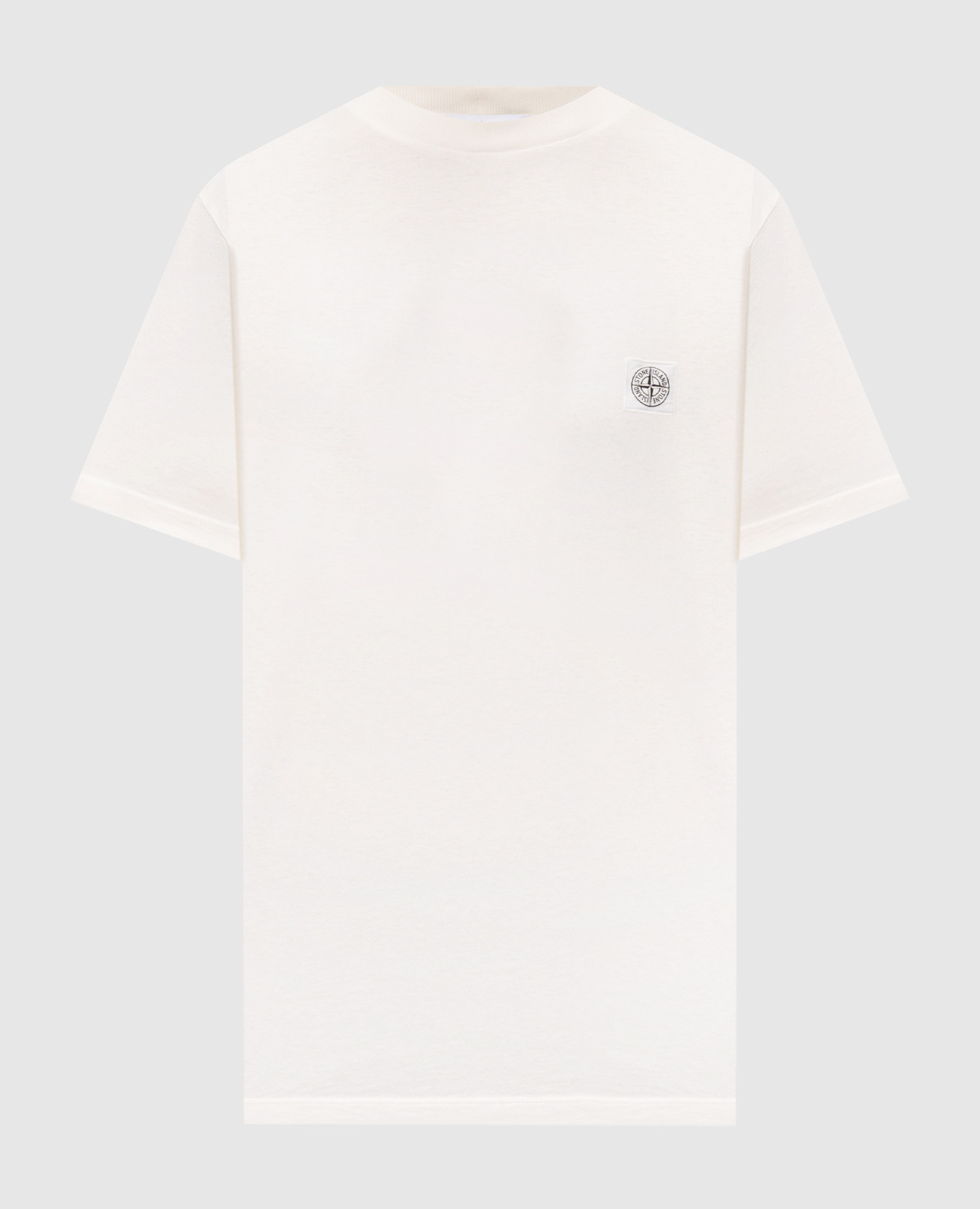 Ivory T-shirt with logo patch