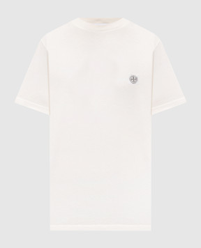 Stone Island Ivory T-shirt with logo patch L2S152100030S0500